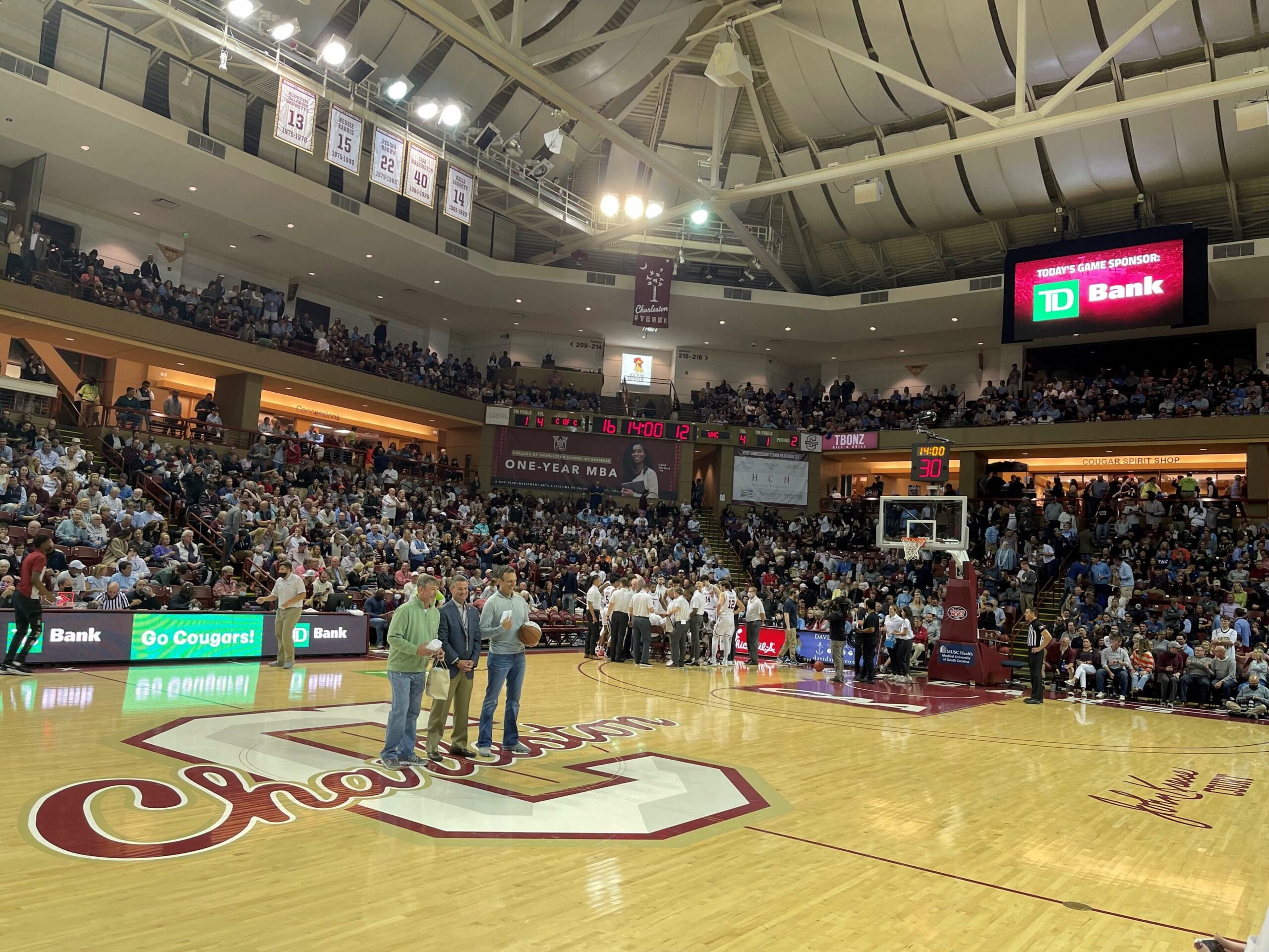 TD Bank Sponsors-Halfcourt CofC TD Arena